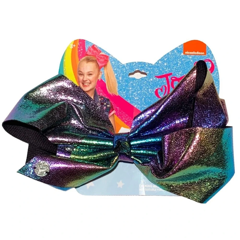 Jojo Siwa Signature Iridescent Metallic Shimmer Hair Bow Clip Accessory
